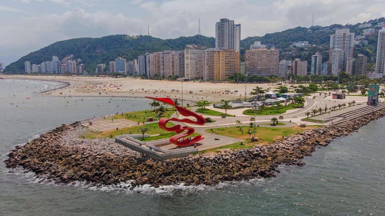 Kitnet Aconchegante Beira Mar. Apartman Santos Kültér fotó